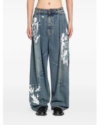 Hed Mayner - Pleated-Front Wide-Leg Jeans - Lyst