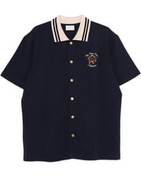 Drole de Monsieur - Embroidered Buttoned Shirt - Lyst