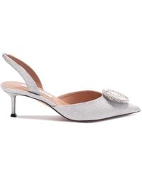 Aquazzura - Crystal Hoop Slingback-Pumps 50mm - Lyst