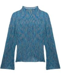 Momoní - Miraflores Ribbed Flared-Sleeves Top - Lyst