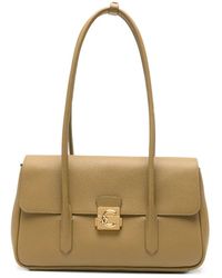 Coccinelle - Large C-Me Lock Logo-Clasp Pebbled Tote Bag - Lyst