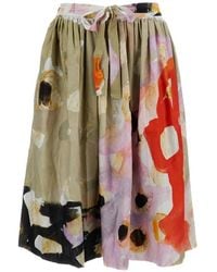 Daniela Gregis - Floral-Print Midi Skirt - Lyst