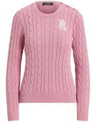 Ralph Lauren - Pull En Coton À Maille Torsadé - Lyst