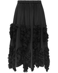 Comme des Garçons - Jupe Mi-Longue À Volants Superposés - Lyst
