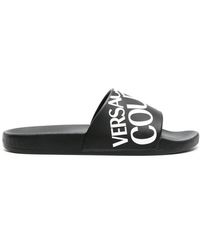 Versace Jeans Couture - Sandalias slip-on con logo estampado - Lyst