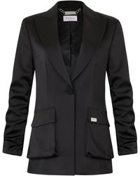 Philipp Plein - Satin Cargo Fit Blazer - Lyst