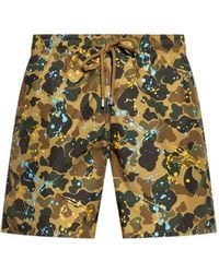 Palm Angels - X Vilebrequin Paint-Splatter Print Swim Shorts - Lyst