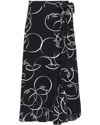 KARL LAGERFELD - Circle Print Wrap Skirt - Lyst
