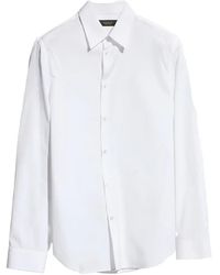 Gucci - Interlocking G-Embroidered Long-Sleeve Shirt - Lyst