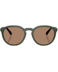 Polo Ralph Lauren - Matte Dark Round Sunglasses - Lyst