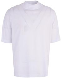 Altea - Short-Sleeves Mock-Neck T-Shirt - Lyst