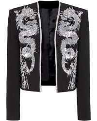 Balmain - Dragon-Embroidered Spencer Jacket - Lyst