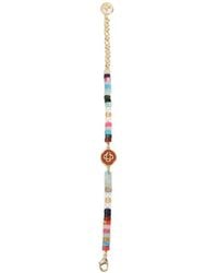 CASABLANCA - Beaded Logo-Charm Bracelet - Lyst