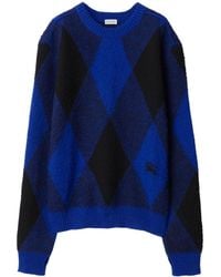 Burberry - Intarsien-Pullover mit Argyle-Muster - Lyst