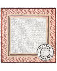 Burberry - Schal mit Monogramm-Print - Lyst
