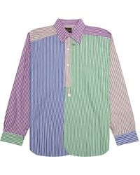 Needles - Striped Panelled Shirt - Lyst