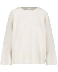 Low Classic - Logo-Patch Knitted Sweater - Lyst