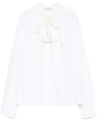 Dorothee Schumacher - Blusa con volantes y lazo drapeado - Lyst