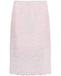 ROTATE BIRGER CHRISTENSEN - Lace-Overlay Scalloped-Edge Midi Skirt - Lyst