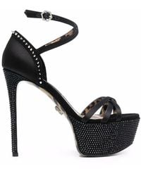 Philipp Plein - Crystal-Embellished Platform Sandals - Lyst