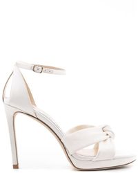Jimmy Choo - Rosie 100mm Leather Sandals - Lyst