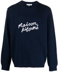 Maison Kitsuné - Pullover mit Logo-Stickerei - Lyst