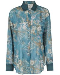 forte_forte - Le Bambou Secret Floral-Print Shirt - Lyst