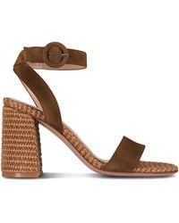 Gianvito Rossi - Luana Woven Buckled-Fastening Sandals - Lyst