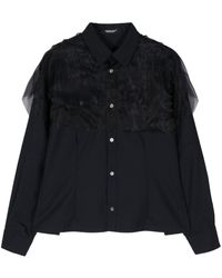 Undercover - Tulle-panels Shirt - Lyst