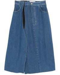 Litkovskaya - Deconstructed-Effect Raw-Cut Skirt - Lyst