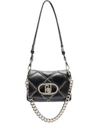 Liu Jo - Faux Leather Lapuffy Shoulder Bag With Chains - Lyst