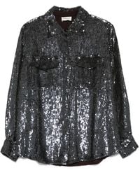 P.A.R.O.S.H. - Sequin-Embellished Shirt - Lyst