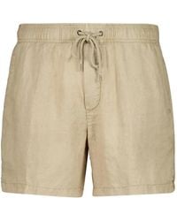 James Perse - Drawstring Linen Shorts - Lyst