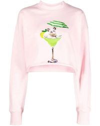 MSGM - Sweat Crop À Imprimé Graphique - Lyst