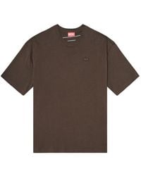 DIESEL - Logo-Embroidered Washed-Finish T-Shirt - Lyst