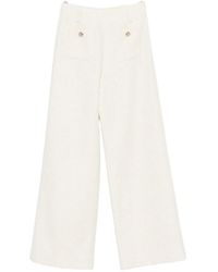 Maje - Button-Detail Straight-Leg Trousers - Lyst