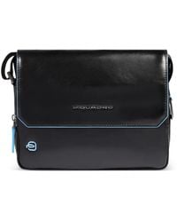 Piquadro - Logo-Plaque Shoulder Bag - Lyst