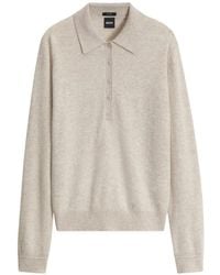 BOSS - Pure Cashmere Polo Sweater - Lyst