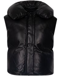 Jil Sander - Sheepskin Leather Padded Gilet Vest - Lyst