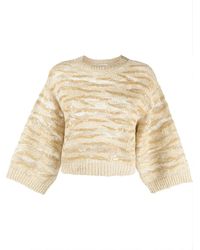 Brunello Cucinelli - Sequin-Embellished Cropped Jumper - Lyst