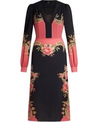 Etro - Vestido midi con estampado floral - Lyst