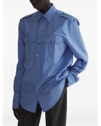 Mugler - Smocked Military Shirt - Lyst