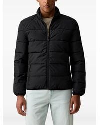 Guess - Quilted Logo-Patch Jacket - Lyst