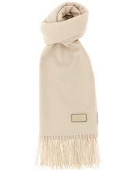 Agnona - Sciarpa Con Applicazione Logo - Lyst