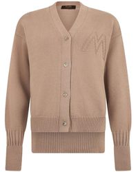 Moorer - Logo-Embroidered Cardigan - Lyst
