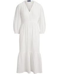 Polo Ralph Lauren - Kleid mit V-Ausschnitt - Lyst