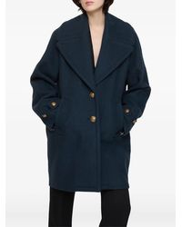 Burberry - Button-Fastening Coat - Lyst