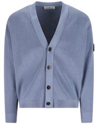 Stone Island - 5100009 Ribbed Soft Organic Cotton Cardigan - Lyst