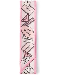 Prada - Sciarpa Con Stampa - Lyst