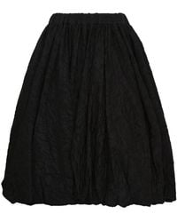 Noir Kei Ninomiya - Jupe Mi-Longue À Volants - Lyst
